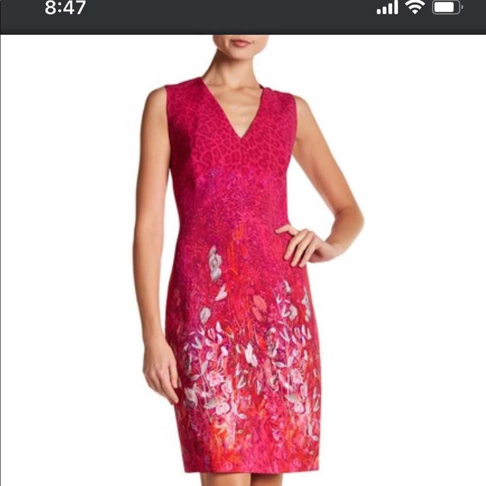 Tahari Pink Roanna Dress NWT Size 14